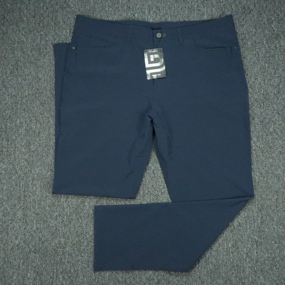 Public Rec Pants Men 42x34 Blue Workday 5 Pocket Slim Straight Stretch Nobull